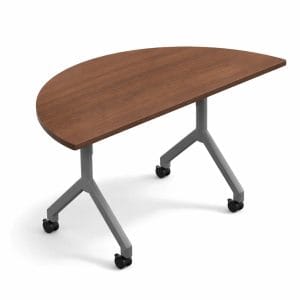 Mesa dobrável semi-circular