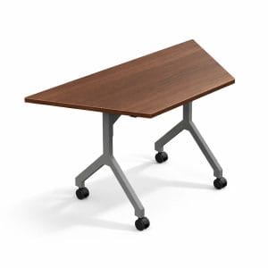 Mesa dobrável trapezoidal