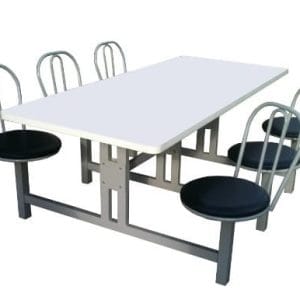 Mesa de refeitório com encosto