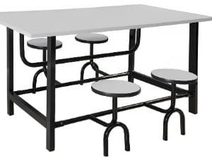 Mesa de refeitório banco escamoteável MT