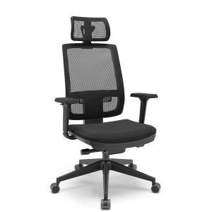 Cadeira Presidente Brizza- estrutura preta