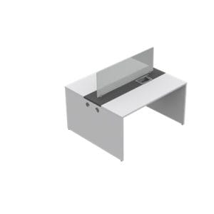 Mesa Plataforma Com Divisória De Vidro- WD/MD
