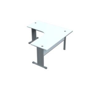 Mesa em L com Pé de Aço